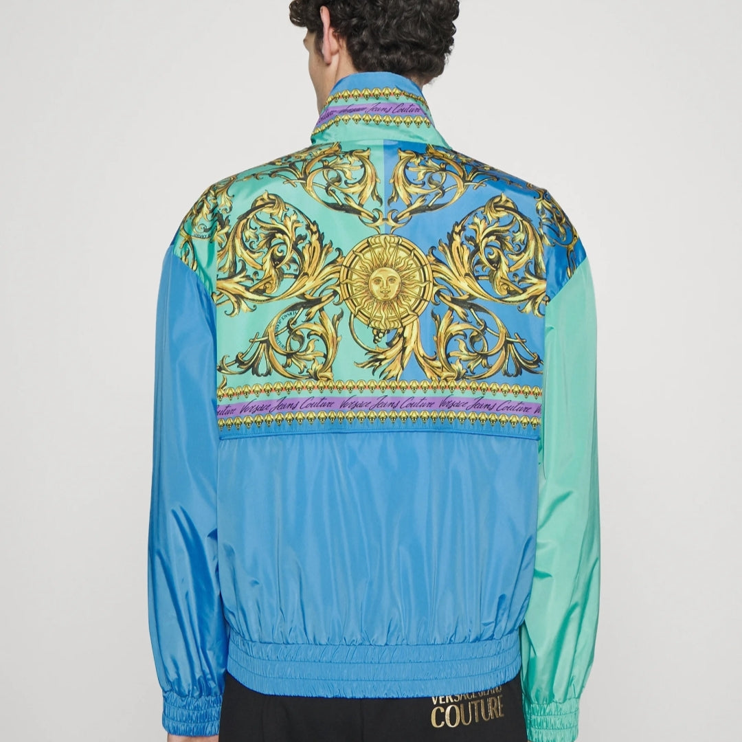Giacca Versace Jeans Couture Baroque Azzurra Unisex – Giacca Leggera di Lusso