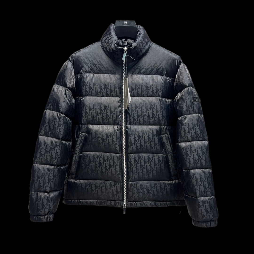 Giacca Piumino Uomo Dior Nera Monogram | Moda Lusso Invernale