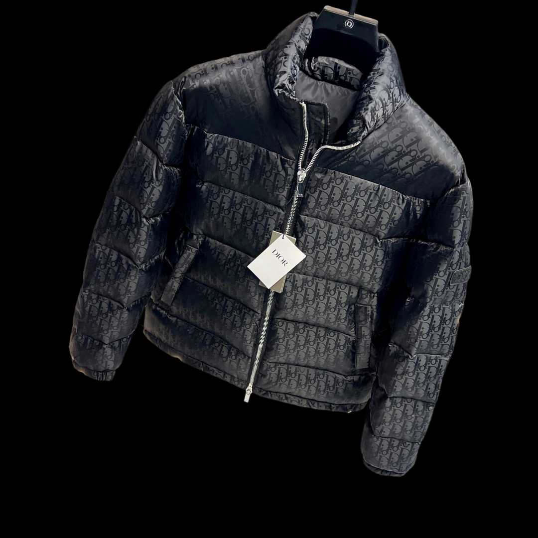 Giacca Piumino Uomo Dior Nera Monogram | Moda Lusso Invernale