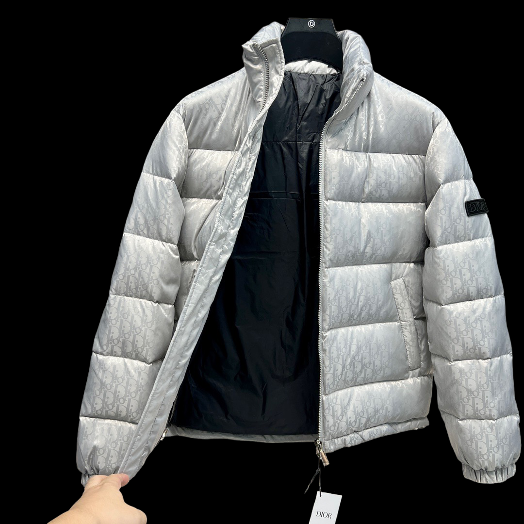 Giacca Piumino Uomo Dior Nera Monogram | Moda Lusso Invernale