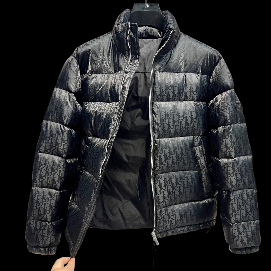 Giacca Piumino Uomo Dior Nera Monogram | Moda Lusso Invernale