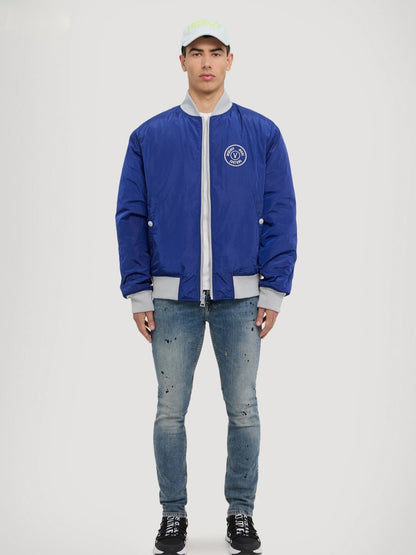 Versace Jeans Couture Reversible Chromo – Giacca invernale uomo blu reale trapuntata