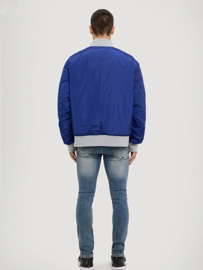 Versace Jeans Couture Reversible Chromo – Giacca invernale uomo blu reale trapuntata