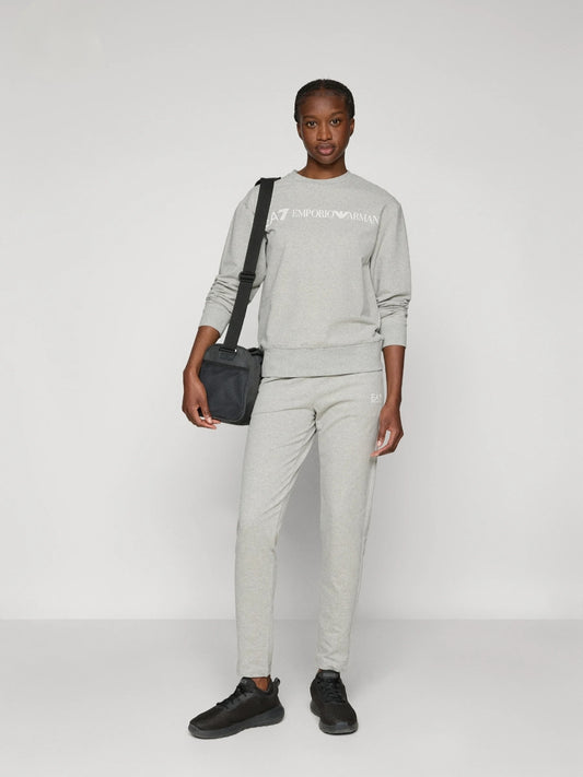 Tuta EA7 Emporio Armani Donna Grigia – Completo Sportivo Premium in Cotone