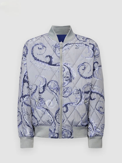 Versace Jeans Couture Reversible Chromo – Giacca invernale uomo blu reale trapuntata