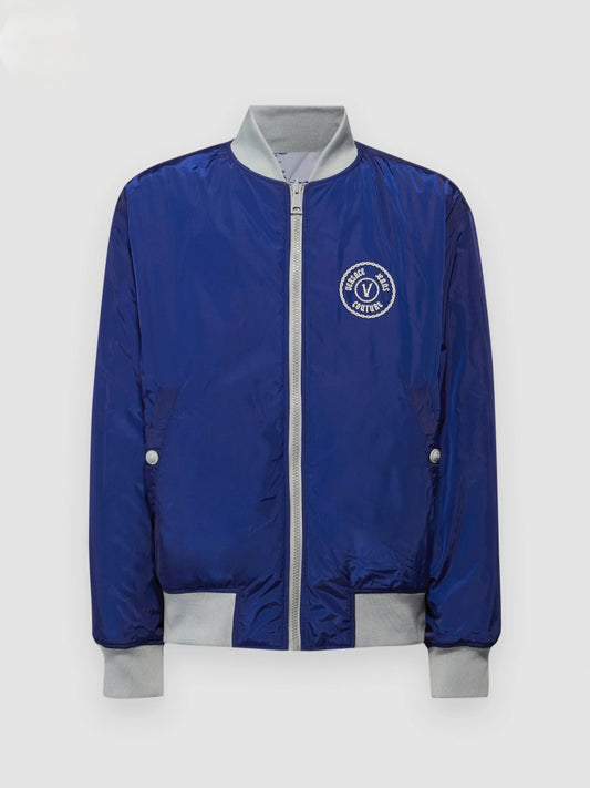Versace Jeans Couture Reversible Chromo – Giacca invernale uomo blu reale trapuntata